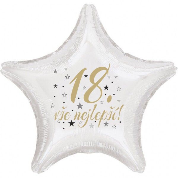 18. narozeniny balónek hvězda Balonky.cz 18. narozeniny balónek hvězda Balonky.cz