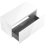 MEXEN/S - Orio koupelnová skříňka pod umyvadlo 100 cm s deskou, 1 šuplík, bílá lesk 91A10-10047-1-BFC00