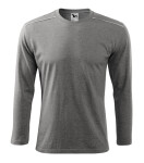 Long Sleeve triko unisex tmavě šedý melír 3XL
