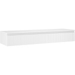 MEXEN/S - Rivel koupelnová skříňka pod umyvadlo 160 cm s deskou, 1 šuplík, reliéf , bílá mat 91A20-16023-1-BFC01