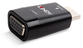 Lindy HDMI na VGA černá / Adaptér / 1920×1200 px / 60 Hz (38194)
