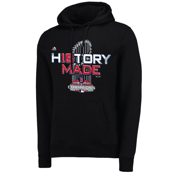Majestic Pánská mikina Boston Red Sox MLB 2018 World Series Champs Locker Room Hoodie Velikost: S