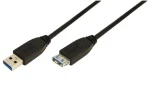 LogiLink USB-A (M) - USB-A (F) černá / Prodlužovací kabel USB 3.2 Gen1 / 2 m (CU0042)
