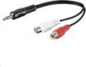 MicroConnect Audio adapter jack 3.5mm (M) - 2x RCA (F) 0.2m černá (AUDALHF02)