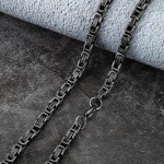 Pánský náhrdelník Jerome - 5 mm, byzantský řetízek, chirurgická ocel, 60 cm Vintage