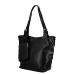 Stylová dámská koženková kabelka na rameno Lucida, černá