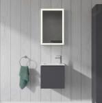 DURAVIT - ME by Starck Umývátko nábytkové 430x300 mm, s přepadem, s otvorem pro baterii, WonderGliss, bílá 07234300001