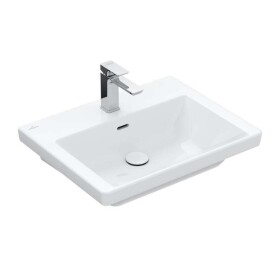 VILLEROY & BOCH - Subway 3.0 Umyvadlo 60x47 cm, s přepadem, otvor pro baterii, alpská bílá 4A706001