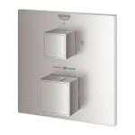 GROHE - Grohtherm Cube Termostatická baterie pod omítku pro 2 spotřebiče, supersteel 24154DC0