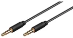 MicroConnect Slim audio kabel 4-pin Jack 3.5mm - Jack 3.5mm 2m černá (IPOD016)
