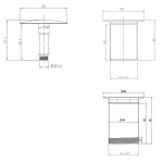 AQUALINE - Umyvadlová výpust 5/4“, neuzavíratelná, velká zátka, 10-50, chrom TF6001