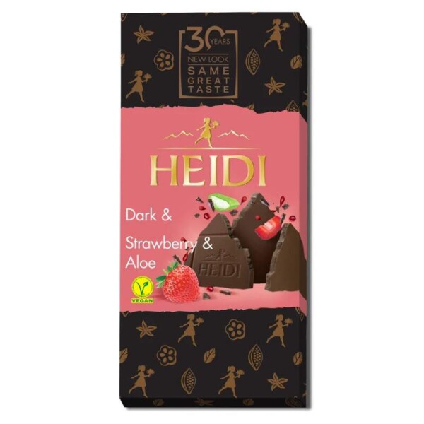 Heidi Dark Strawberry Aloe Vera Hořká čokoláda s jahodami a aloe vera 80g