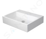 DURAVIT - Vero Air Umyvadlo 600x470 mm, bez přepadu, bez otvoru pro baterii, WonderGliss, bílá 23506000701