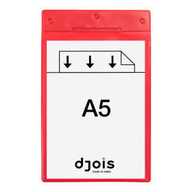 Djois magnetická identifikační kapsa, A5, červená, 10 ks