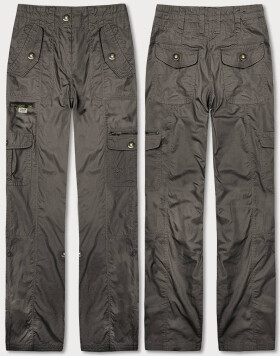 Hnědé dámské kalhoty typu "cargo" (W369) Barva: odcienie brązu, Velikost: