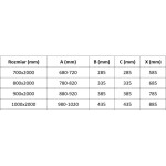 MEXEN - Exo sprchové dveře křídlové100, transparent, zlatá 814-100-000-50-00