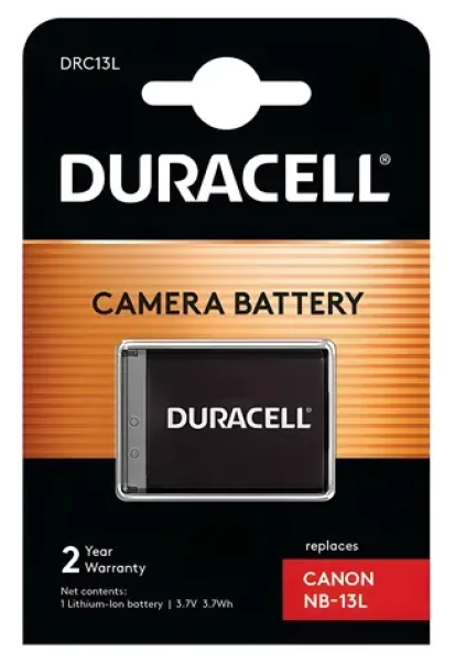 Duracell DRC13L pro Canon NB-13L / Baterie / černá / 1010 mAh / Li-ion (DRC13L)