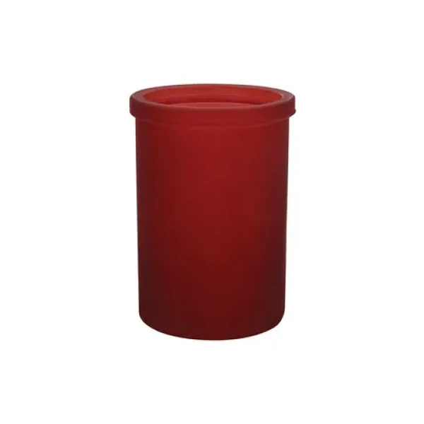 Spirella YOKO kelímek na zubní kartáčky červený / sklo (7610583204066)