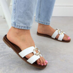 Dámské žabky s ornamentem bílé Sergio Leone SK077H 36