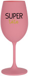 SUPER TÁTA růžová sklenice na víno 350 ml