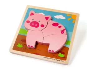 Bigjigs Toys Vkládací puzzle Prasátko
