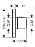 AXOR - Citterio E Termostatická baterie pod omítku, matná černá 36702670