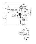 GROHE - Eurosmart Vanová baterie, chrom 33412002