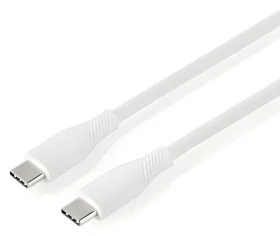 Nedis USB-C - USB-C bílá / Kabel / USB 2.0 / 60 W / 480 Mbps / Silikonový / 1,5 m (CCGB60820WT15)