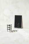 Stoff Nagel Designový svícen STOFF Nagel Black Chrome, černá barva, kov