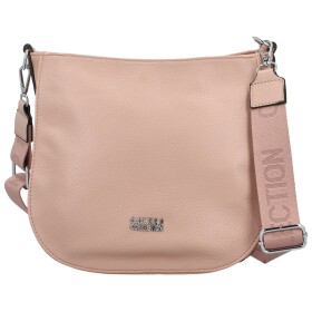 Trendy dámská koženková crossbody kabelka Candelis, růžová