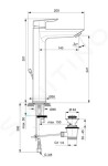 IDEAL STANDARD - Tesi Umyvadlová baterie s výpustí, chrom A6574AA