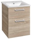 SAPHO VEGA umyvadlová skříňka 62x72,6x43,8 cm, 2xzásuvka, dub platin