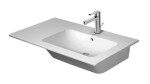 DURAVIT - ME by Starck Asymetrické umyvadlo 83x49 cm, 1 otvor pro baterii vpravo, s WonderGliss, bílá 23468300001