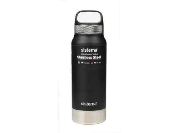 Sistema Hydrate Stainless Steel Nerezová termoska 650 ml černá (8592001423305)