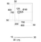 KLUDI - Terra Sprchová vanička 80x80 cm, matná bílá 08DW0953