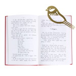 Strömshaga Záložka do knihy Bird Brass, zlatá barva, kov