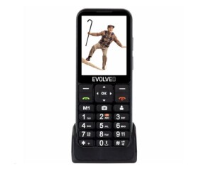 EVOLVEO EasyPhone LT, mobilní telefon pro seniory s nabíjecím stojánkem, černá EDF_546824