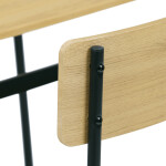 Jídelní set s 2 židlemi, 70x70x76cm, mdf, divoký dub, AUT-O2121 OAK