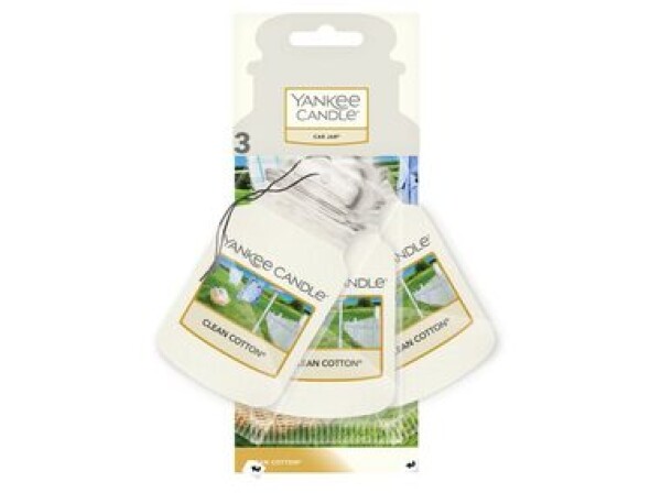 Yankee Candle Clean Cotton papírová visačka 3 ks