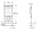 GEBERIT - Duofix Předstěnová instalace pro sprchu a vanu, výška 98-112 cm, nástěnná armatura pod omítku 111.780.00.2