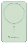 Verbatim Charge 'n' Go Essentials Magnetická bezdrátová powerbanka 5000mAh zelená / USB-C / MagSafe / 15-20W (32226)