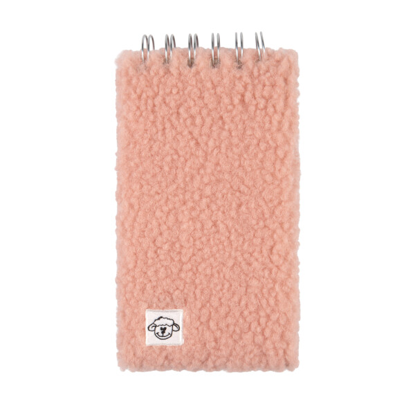 Chlupatý růžový zápisník se spirálou - Albi
