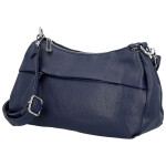 Stylová dámská koženková crossbody kabelka Foppa, tmavě modrá