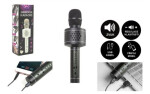 Mikrofon Karaoke Bluetooth černý na baterie USB kabelem