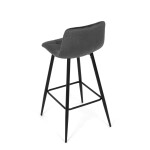 Barová židle, šedá, sametová látka, AUB-X7015 GREY2