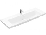 VILLEROY & BOCH - Subway 3.0 Umyvadlo 130x47 cm, s přepadem, otvor pro baterii, CeramicPlus, Stone White 4A70D5RW