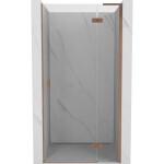 MEXEN/S - Mist-H L sprchové dveře křídlové pravé 105, transparent, měď kartáčovaná 8A5L-105-000-65-00-P
