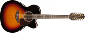 Takamine GJ72CE-12, Rosewood Fingerboard - Black Sunburst