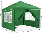 Zahradní stan se 4 stěnami 3x3 m zelená