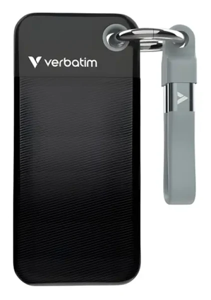 Verbatim Pocket SSD 128 GB černá/šedá / Externí SSD / USB-C 3.2 Gen 2 / R: 1000 MB/s / W: 1000 MB/s (32432)